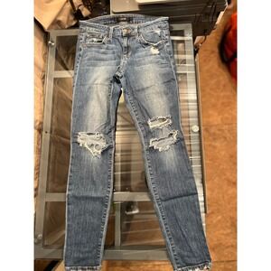 Joe's Jeans Skinny Distressed Blue Denim Women's Size 28